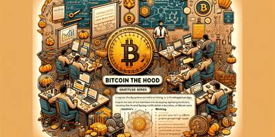  a blog cover image for the theme 'Bitcoin - Under the Hood', part of the Gratitude Series. The image should illustrate the technical exploratio.png